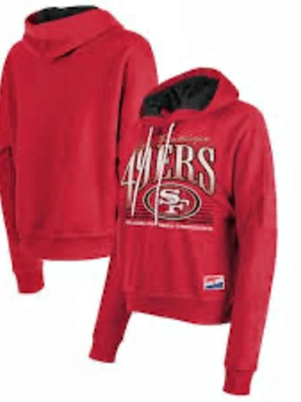 New Era 49ers Team Apparel Hoodie 49ers Hoodie Red Size Large